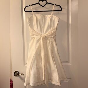 White House Black Market Cream Dress with removable straps